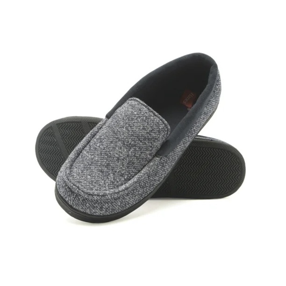 Men's Gray Loafers Moccasin. Shoes Anti-Slip Sole Indoor Outdoor